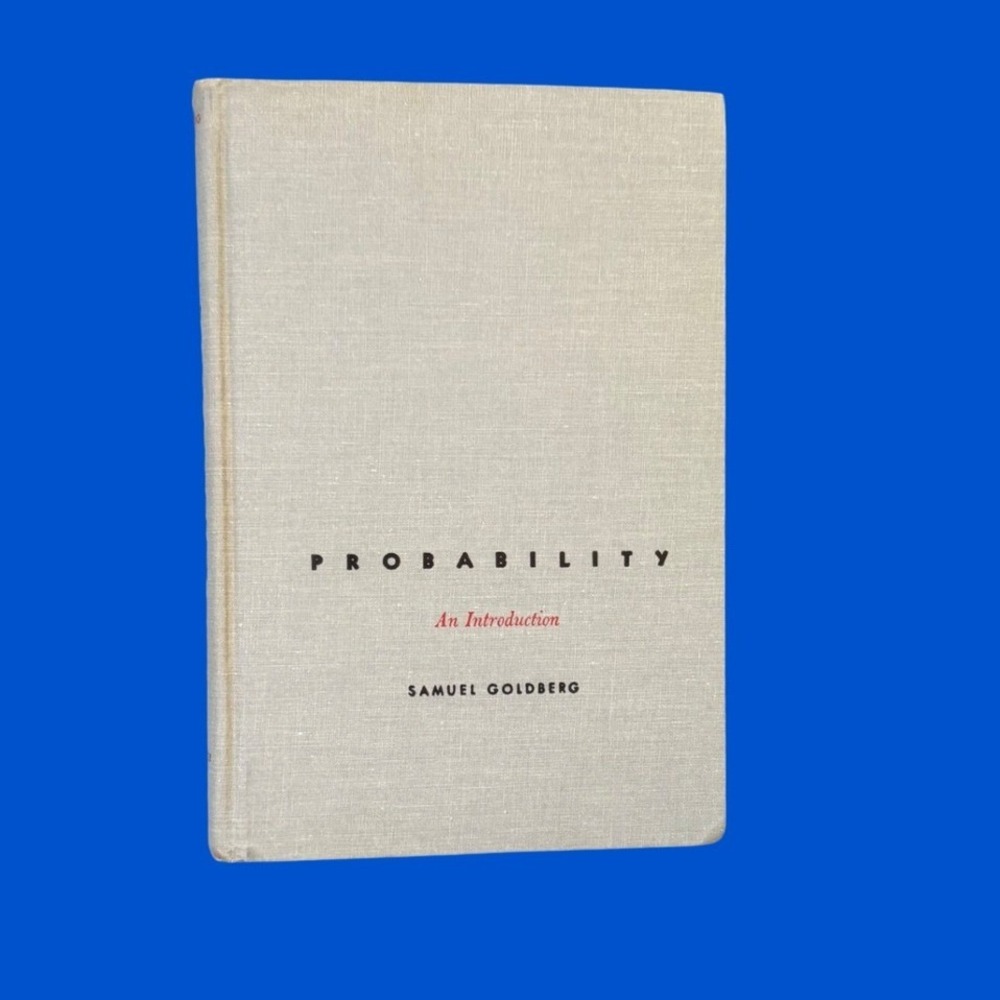 Probability An Introduction Samuel Goldberg 1964 Vintage Hardcover Math Book
